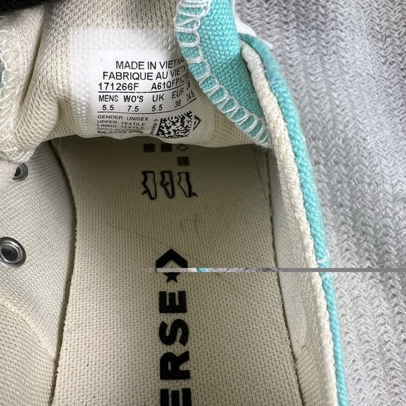 Converse Chuck Taylor All Star Low Top Sneakers Womens 7.5 Teal Turquoise Canvas - Picture 10 of 13